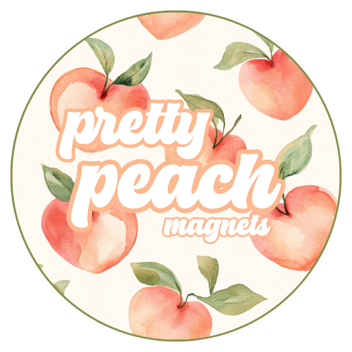 pretty peach magnets